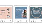 Ladystrategist 30 Mental Health Instagram Post Canva Templates V2 instagram canva templates social media templates etsy free canva templates