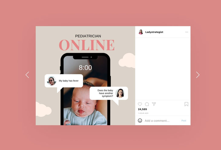Ladystrategist 30 Mom and Baby Instagram Post Canva Templates instagram canva templates social media templates etsy free canva templates