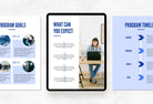 Ladystrategist 30-Page Coaching Program Package Canva Template Ultramarine Style instagram canva templates social media templates etsy free canva templates