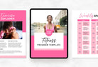 Ladystrategist 30 Page Fitness Program Template Bubble Gum Editable Canva Template instagram canva templates social media templates etsy free canva templates