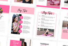 Ladystrategist 30 Page Fitness Program Template Bubble Gum Editable Canva Template instagram canva templates social media templates etsy free canva templates