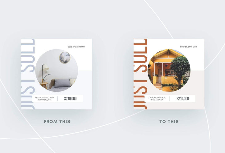 Ladystrategist 30 Real Estate Just Sold - Instagram Post Canva Templates instagram canva templates social media templates etsy free canva templates