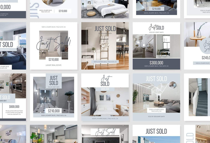 Ladystrategist 30 Real Estate Just Sold - Instagram Post Canva Templates instagram canva templates social media templates etsy free canva templates