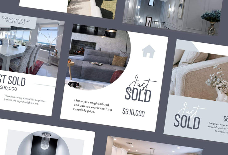 Ladystrategist 30 Real Estate Just Sold - Instagram Post Canva Templates instagram canva templates social media templates etsy free canva templates