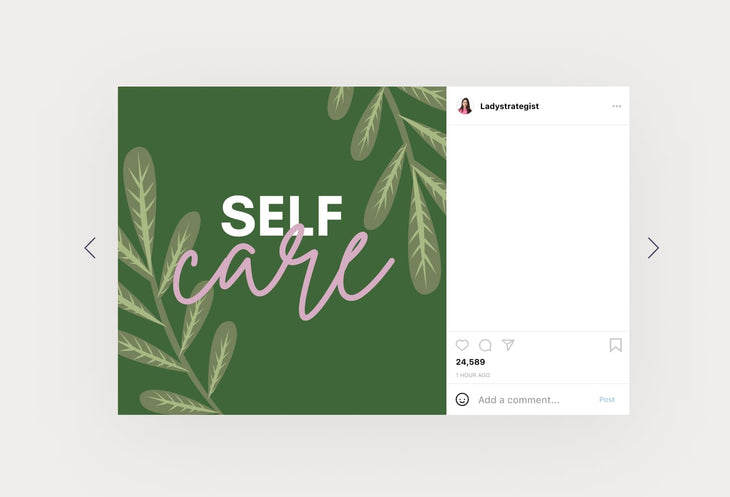 Ladystrategist 30 Self Care Instagram Post Canva Templates V2 instagram canva templates social media templates etsy free canva templates
