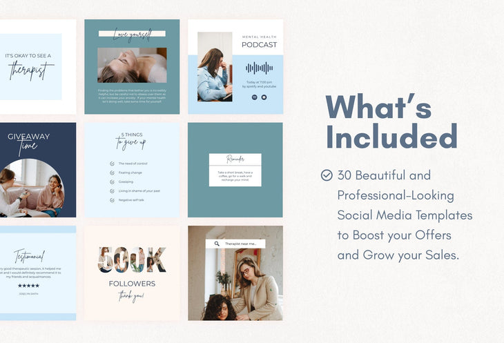 Ladystrategist 30 Therapist Instagram Engagement Post Canva Templates instagram canva templates social media templates etsy free canva templates