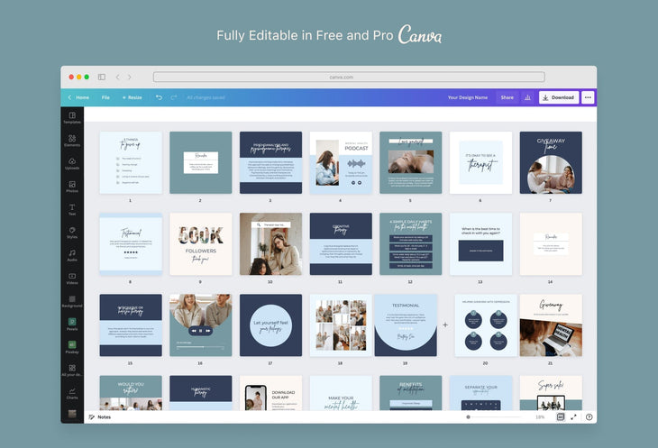 Ladystrategist 30 Therapist Instagram Engagement Post Canva Templates instagram canva templates social media templates etsy free canva templates