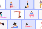 Ladystrategist 40 Unique Yoga Illustrations - Fully Editable in Canva instagram canva templates social media templates etsy free canva templates