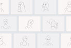 Ladystrategist 50 Outline Female Illustrations - Fully Editable in Canva instagram canva templates social media templates etsy free canva templates