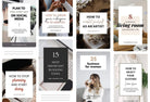 Ladystrategist 70 Minimalist Pinterest Templates for Canva instagram canva templates social media templates etsy free canva templates