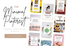 Ladystrategist 70 Minimalist Pinterest Templates for Canva instagram canva templates social media templates etsy free canva templates