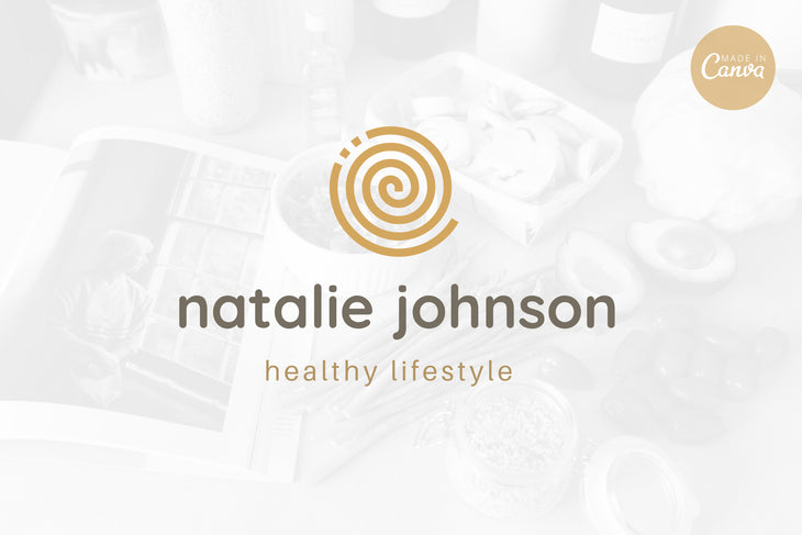 Ladystrategist Shop DIY Natalie Wellness Brand Logo Canva Template instagram canva templates social media templates etsy free canva templates