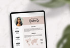 Ladystrategist Alicia Roberts Media Kit Canva Template for Influencers Rose Gold instagram canva templates social media templates etsy free canva templates