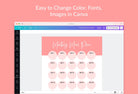 Ladystrategist American Pink Monthly Meal Plan Calendar Printable and Editable Canva Template instagram canva templates social media templates etsy free canva templates