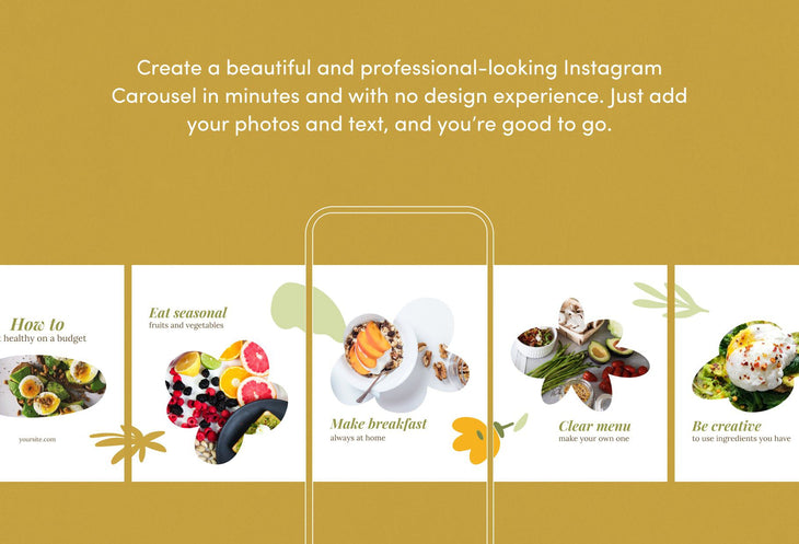 Ladystrategist Avery Food and Nutrition 6-Page Carousel Canva Template instagram canva templates social media templates etsy free canva templates