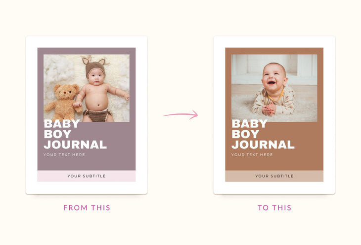 Ladystrategist Baby Boy Journal Canva Template instagram canva templates social media templates etsy free canva templates
