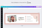 Ladystrategist Barbara Email Signature Template Editable Canva Template Rose Gold instagram canva templates social media templates etsy free canva templates