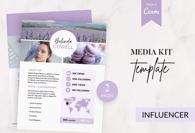 Ladystrategist Belinda Cowell Media Kit Canva Template for Influencers Rose Gold instagram canva templates social media templates etsy free canva templates