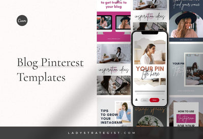 Ladystrategist Blog Pinterest Template instagram canva templates social media templates etsy free canva templates