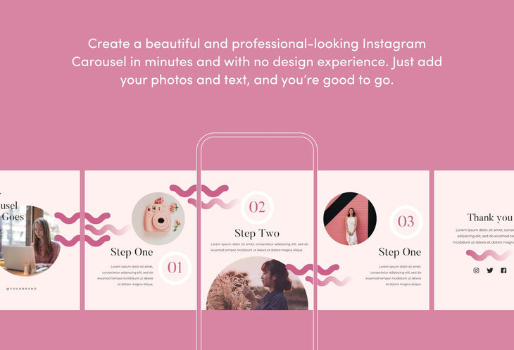 Ladystrategist Boho Carousel Instagram Engagement Booster Canva Template instagram canva templates social media templates etsy free canva templates