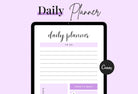 Ladystrategist Bright Lavender Daily Planner Printable and Editable Canva Template instagram canva templates social media templates etsy free canva templates