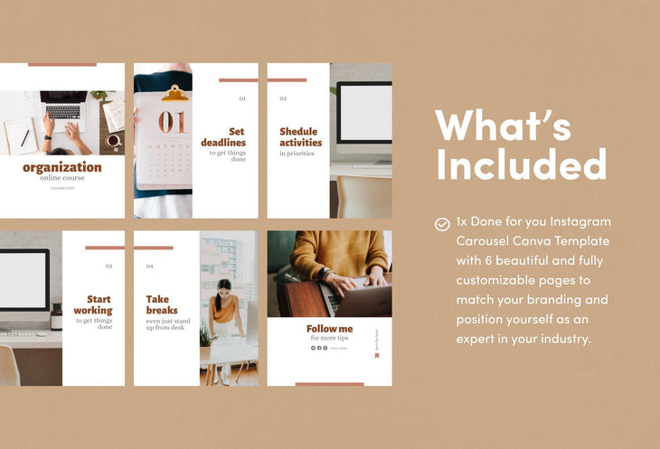 Ladystrategist Brooklyn Educational 6-Page Carousel Canva Template instagram canva templates social media templates etsy free canva templates