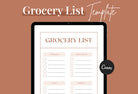 Ladystrategist Brown Sugar Grocery List Printable and Editable Canva Template instagram canva templates social media templates etsy free canva templates