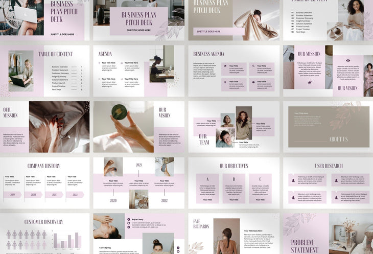 Ladystrategist Business Plan Presentation Sienna Collection Fully Editable Canva Template instagram canva templates social media templates etsy free canva templates