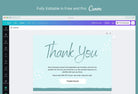 Ladystrategist Candace Printable Thank You Card Packaging Insert Note Canva Template instagram canva templates social media templates etsy free canva templates