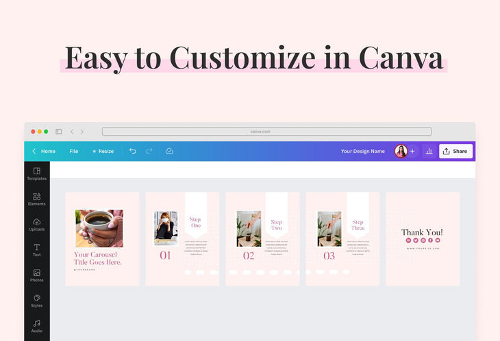Ladystrategist Candy Carousel Instagram Engagement Booster Canva Template instagram canva templates social media templates etsy free canva templates