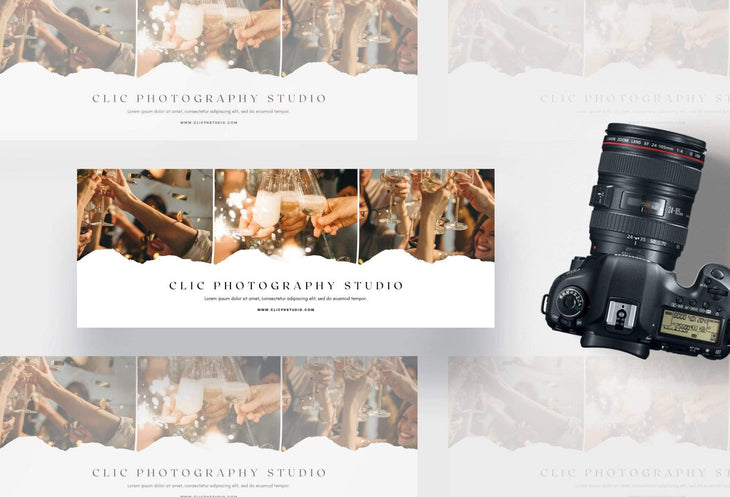 Ladystrategist Clic Facebook Cover for Photographers - Editable Canva Template instagram canva templates social media templates etsy free canva templates