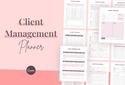 Ladystrategist Client Management Planner Canva Template instagram canva templates social media templates etsy free canva templates