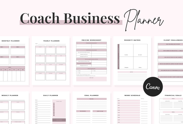 Ladystrategist Coaching Business Planner Canva Template instagram canva templates social media templates etsy free canva templates