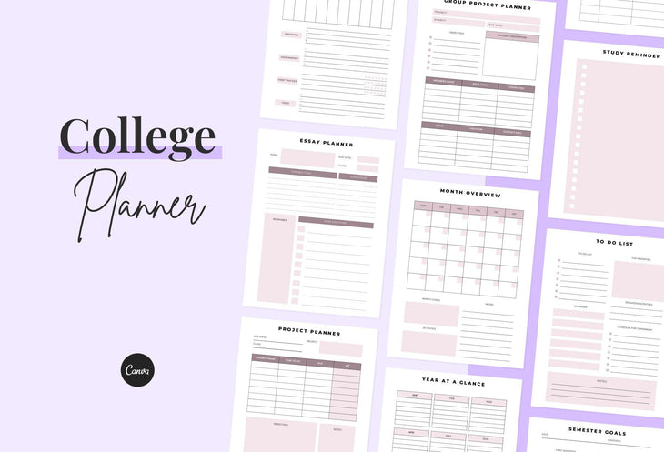 Ladystrategist College Planner Canva Template instagram canva templates social media templates etsy free canva templates