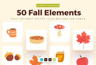Ladystrategist Copy of 50 Unique Fall Illustrations and Elements Fully Editable in Canva instagram canva templates social media templates etsy free canva templates