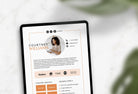 Ladystrategist Courtney Speaker One-Sheet Canva Template instagram canva templates social media templates etsy free canva templates