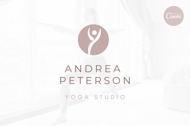 Ladystrategist Shop DIY Andrea Yoga Brand Logo Canva Template instagram canva templates social media templates etsy free canva templates