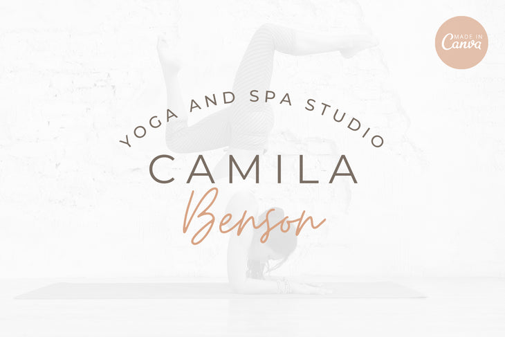 Ladystrategist Shop DIY Camila Yoga Brand Logo Canva Template instagram canva templates social media templates etsy free canva templates