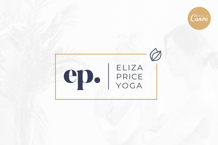 Ladystrategist Shop DIY Eliza Yoga Brand Logo Canva Template instagram canva templates social media templates etsy free canva templates