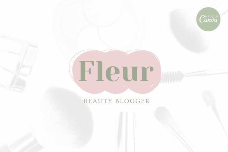 Ladystrategist Shop DIY Fleur Beauty Blogger Beauty Brand Logo Canva Template instagram canva templates social media templates etsy free canva templates