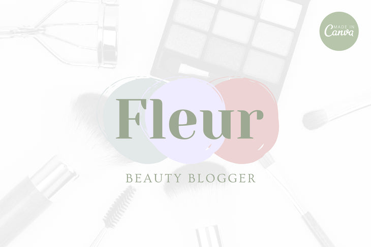 Ladystrategist Shop DIY Fleur Beauty Brand Logo Canva Template instagram canva templates social media templates etsy free canva templates