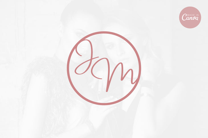 Ladystrategist Shop DIY JM Fashion Brand Logo Canva Template instagram canva templates social media templates etsy free canva templates
