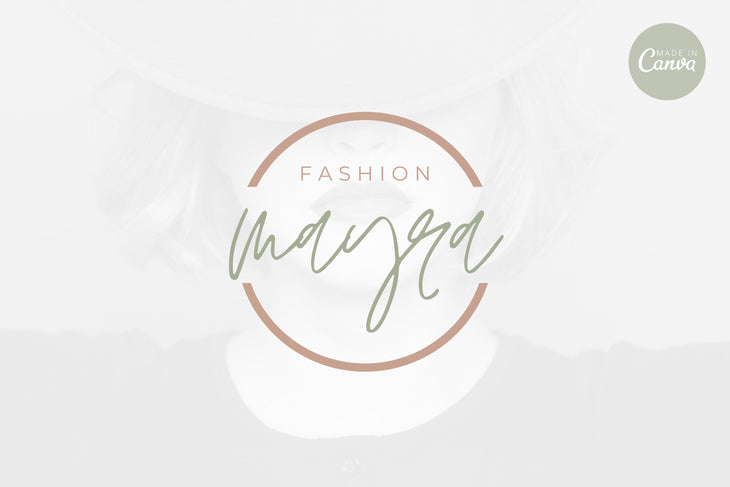 Ladystrategist Shop DIY Mayra Fashion Brand Logo Canva Template instagram canva templates social media templates etsy free canva templates
