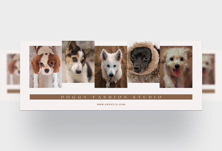 Ladystrategist Doggy Fashion Studio Facebook Cover for Photographers Editable Canva Template instagram canva templates social media templates etsy free canva templates