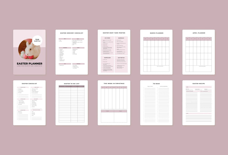 Ladystrategist Easter Planner Canva Template instagram canva templates social media templates etsy free canva templates