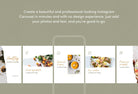 Ladystrategist Elizabeth Food and Nutrition 6-Page Carousel Canva Template instagram canva templates social media templates etsy free canva templates