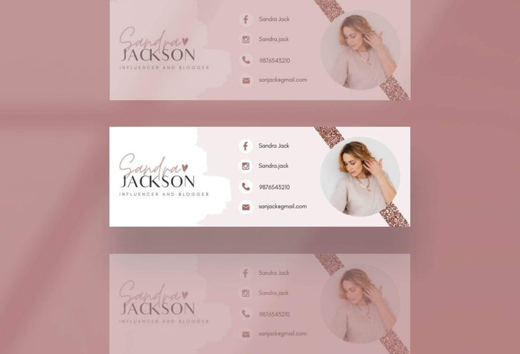 Ladystrategist Email Signature Template Editable Canva Template Rose Gold instagram canva templates social media templates etsy free canva templates