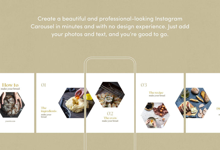 Ladystrategist Emily Food and Nutrition 6-Page Carousel Canva Template instagram canva templates social media templates etsy free canva templates