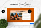 Ladystrategist Facebook Group Banner Tawny Orange Canva Templates instagram canva templates social media templates etsy free canva templates