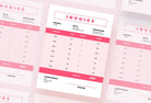 Ladystrategist Fiery Rose Invoice Canva Template Printable and Editable instagram canva templates social media templates etsy free canva templates